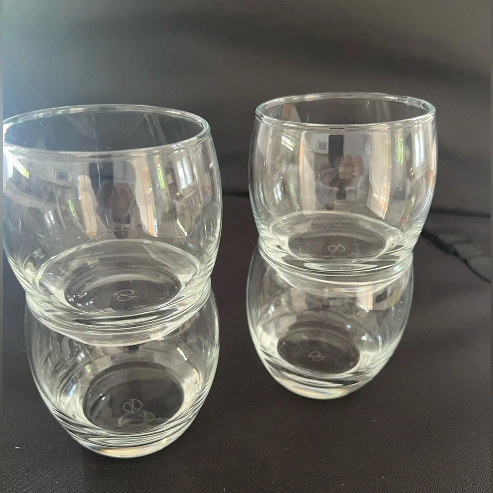 Pasabahce Whisky Glasses Chubby 4-PC Set TURKEY Break Resistant Stackable round